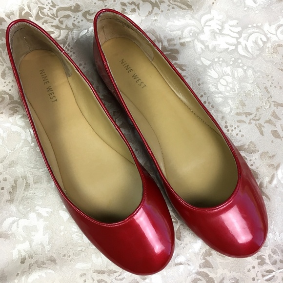 Nine West Shoes - Nine West Red Patent Flats Size 7